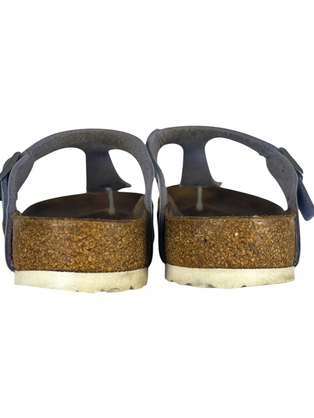 Birkenstock Gizeh Birko-Flor Patent Dove Blue Thong Sandals EU 39/ US 8-8.5